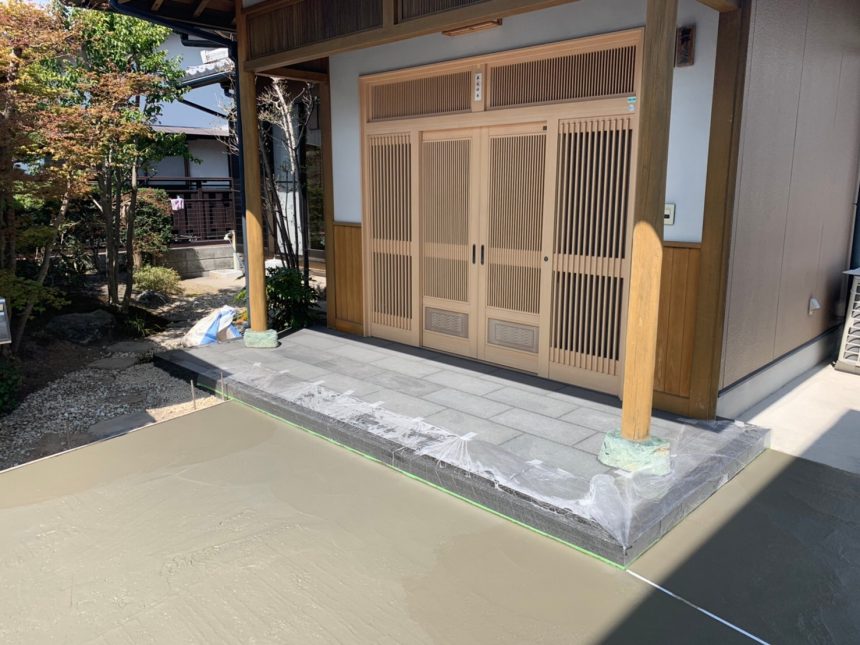 玄関工事 整地工事 土間工事