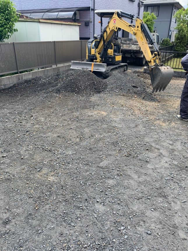 庭先舗装工事 庭整地 雑草対策