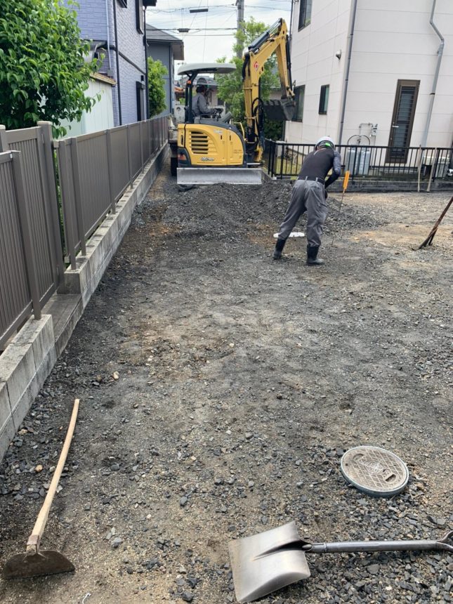 庭整地 庭先舗装工事 雑草対策